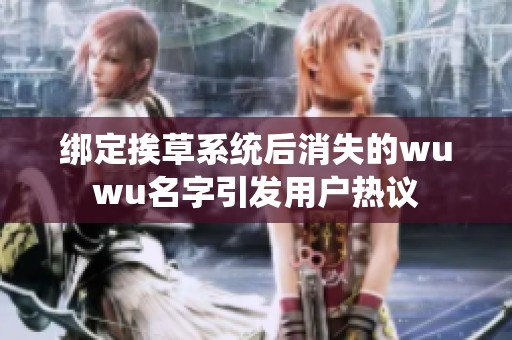 绑定挨草系统后消失的wuwu名字引发用户热议