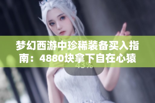 梦幻西游中珍稀装备买入指南：4880块拿下自在心猿打书攻略