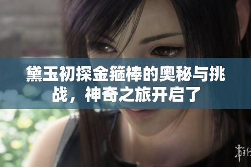 黛玉初探金箍棒的奥秘与挑战，神奇之旅开启了