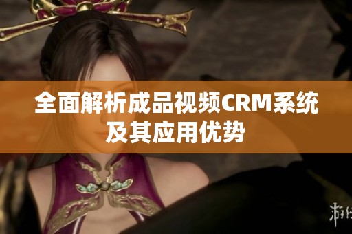 全面解析成品视频CRM系统及其应用优势