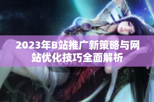 2023年B站推广新策略与网站优化技巧全面解析