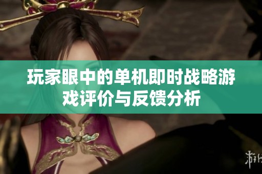 玩家眼中的单机即时战略游戏评价与反馈分析