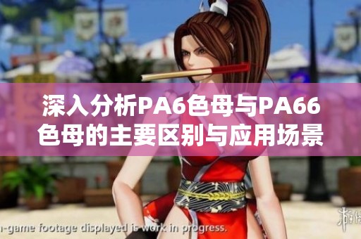 深入分析PA6色母与PA66色母的主要区别与应用场景