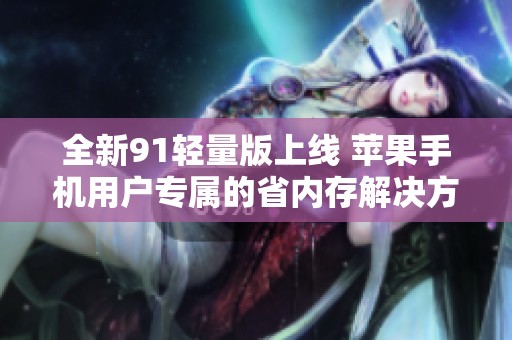全新91轻量版上线 苹果手机用户专属的省内存解决方案