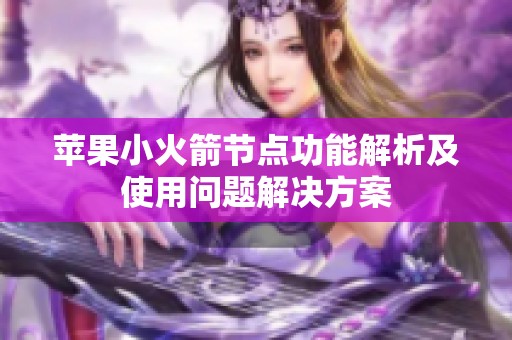 苹果小火箭节点功能解析及使用问题解决方案