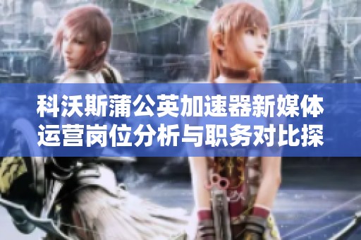 科沃斯蒲公英加速器新媒体运营岗位分析与职务对比探讨