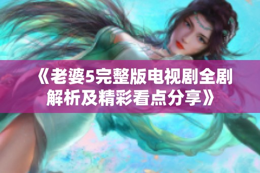 《老婆5完整版电视剧全剧解析及精彩看点分享》