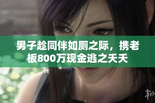男子趁同伴如厕之际，携老板800万现金逃之夭夭