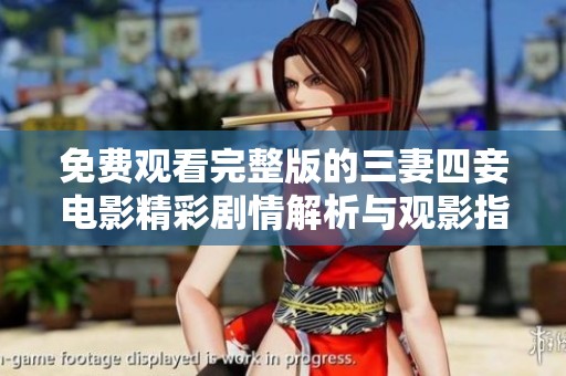 免费观看完整版的三妻四妾电影精彩剧情解析与观影指南