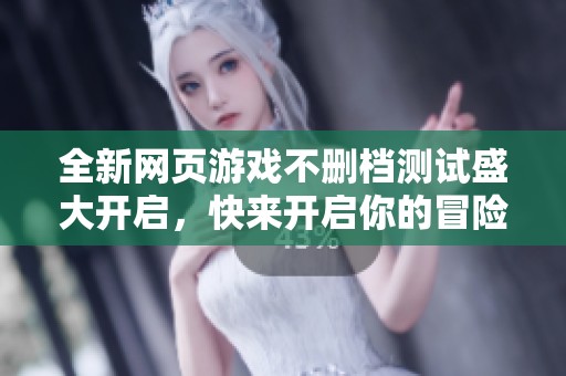 全新网页游戏不删档测试盛大开启，快来开启你的冒险之旅！