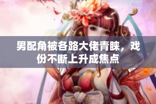 男配角被各路大佬青睐，戏份不断上升成焦点