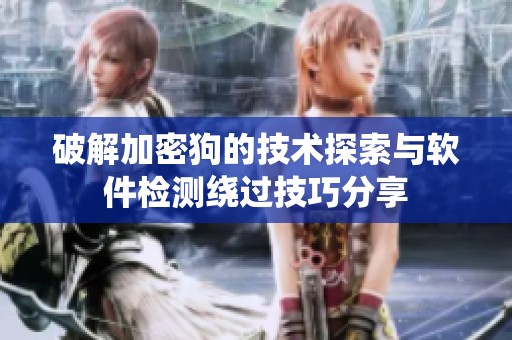 破解加密狗的技术探索与软件检测绕过技巧分享