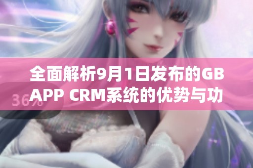 全面解析9月1日发布的GBAPP CRM系统的优势与功能