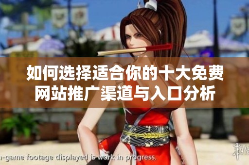 如何选择适合你的十大免费网站推广渠道与入口分析