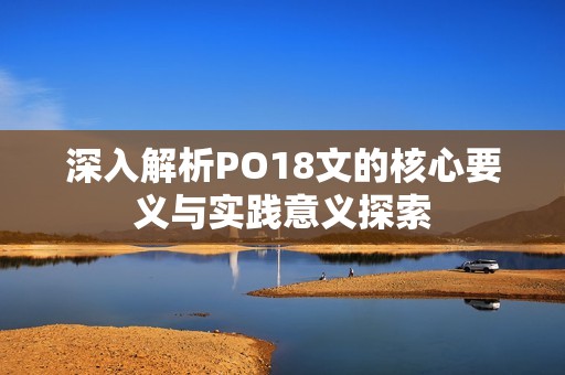 深入解析PO18文的核心要义与实践意义探索