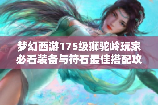 梦幻西游175级狮驼岭玩家必看装备与符石最佳搭配攻略