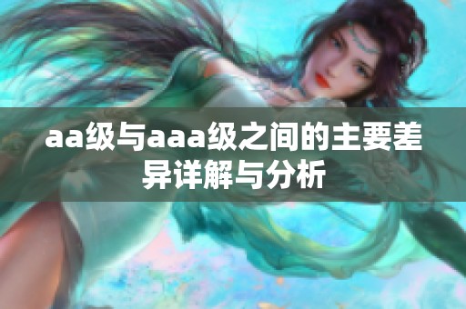 aa级与aaa级之间的主要差异详解与分析