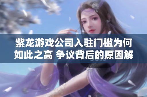 紫龙游戏公司入驻门槛为何如此之高 争议背后的原因解析