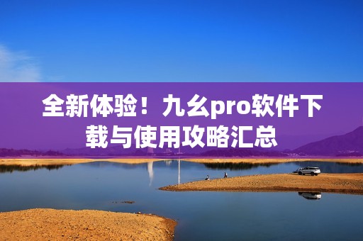 全新体验！九幺pro软件下载与使用攻略汇总
