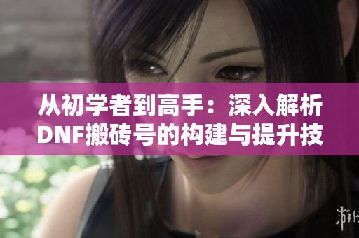 从初学者到高手：深入解析DNF搬砖号的构建与提升技巧