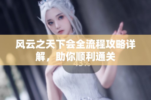 风云之天下会全流程攻略详解，助你顺利通关