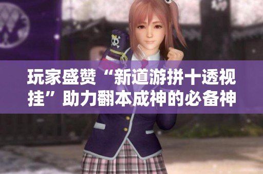 玩家盛赞“新道游拼十透视挂”助力翻本成神的必备神器