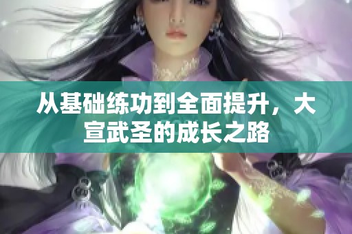 从基础练功到全面提升，大宣武圣的成长之路