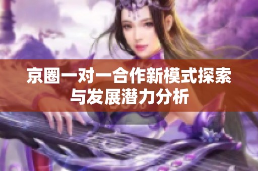 京圈一对一合作新模式探索与发展潜力分析