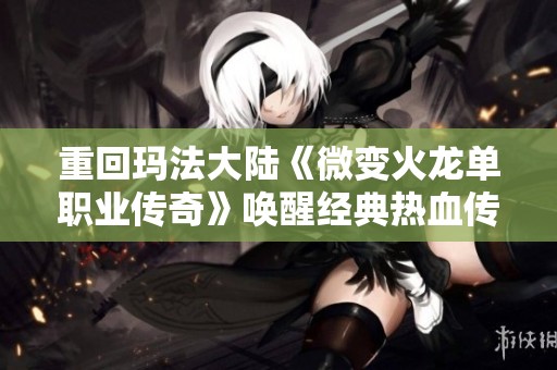 重回玛法大陆《微变火龙单职业传奇》唤醒经典热血传奇