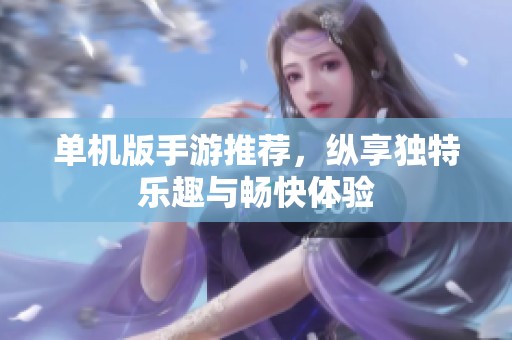 单机版手游推荐，纵享独特乐趣与畅快体验