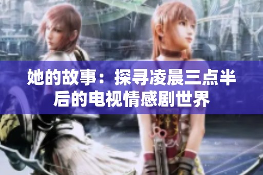 她的故事：探寻凌晨三点半后的电视情感剧世界