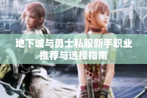 地下城与勇士私服新手职业推荐与选择指南