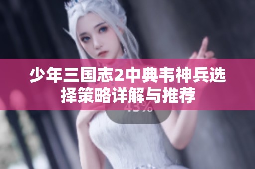 少年三国志2中典韦神兵选择策略详解与推荐