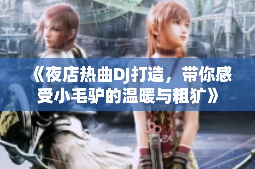 《夜店热曲DJ打造，带你感受小毛驴的温暖与粗犷》