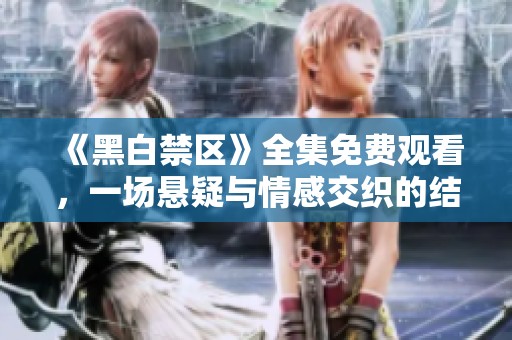 《黑白禁区》全集免费观看，一场悬疑与情感交织的结局揭晓