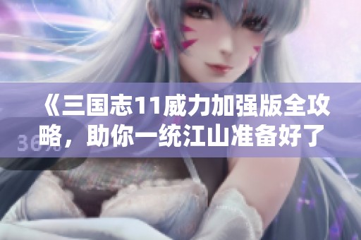 《三国志11威力加强版全攻略，助你一统江山准备好了吗》