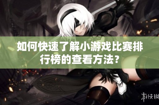 如何快速了解小游戏比赛排行榜的查看方法？