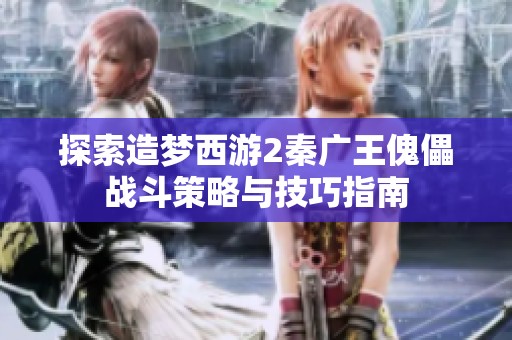 探索造梦西游2秦广王傀儡战斗策略与技巧指南