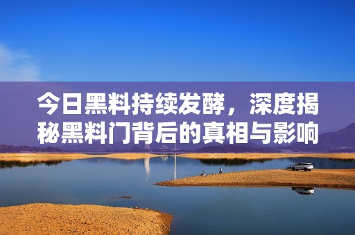 今日黑料持续发酵，深度揭秘黑料门背后的真相与影响