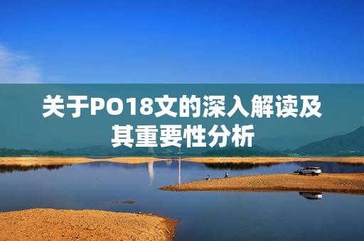 关于PO18文的深入解读及其重要性分析