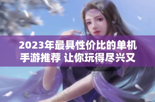 2023年最具性价比的单机手游推荐 让你玩得尽兴又不花钱