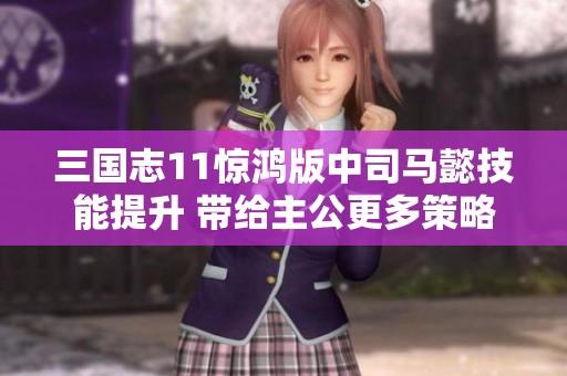 三国志11惊鸿版中司马懿技能提升 带给主公更多策略挑战与战斗思考