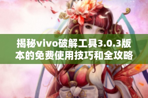 揭秘vivo破解工具3.0.3版本的免费使用技巧和全攻略分享