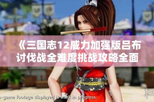 《三国志12威力加强版吕布讨伐战全难度挑战攻略全面解析与心得分享》