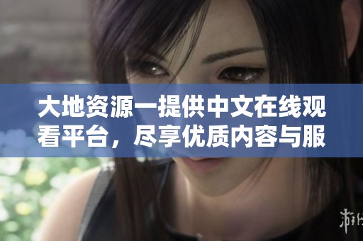 大地资源一提供中文在线观看平台，尽享优质内容与服务