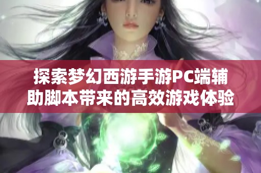 探索梦幻西游手游PC端辅助脚本带来的高效游戏体验提升与秘诀分享