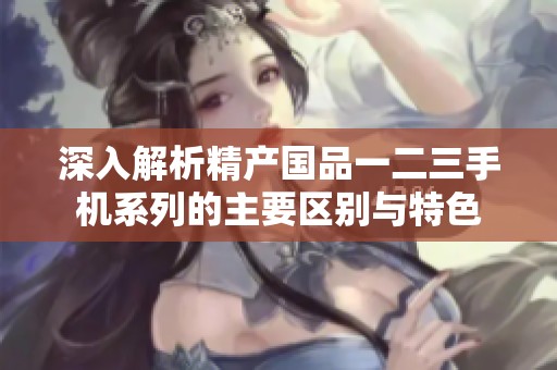 深入解析精产国品一二三手机系列的主要区别与特色