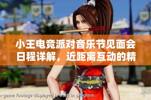 小王电竞派对音乐节见面会日程详解，近距离互动的精彩活动不容错过