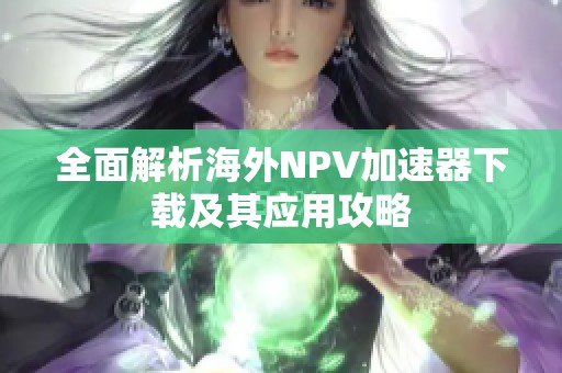 全面解析海外NPV加速器下载及其应用攻略