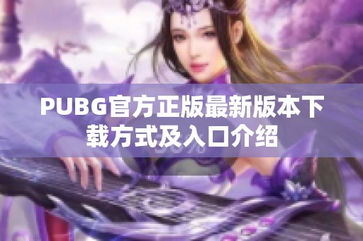 PUBG官方正版最新版本下载方式及入口介绍